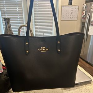 SOLD Black Coach City Tote